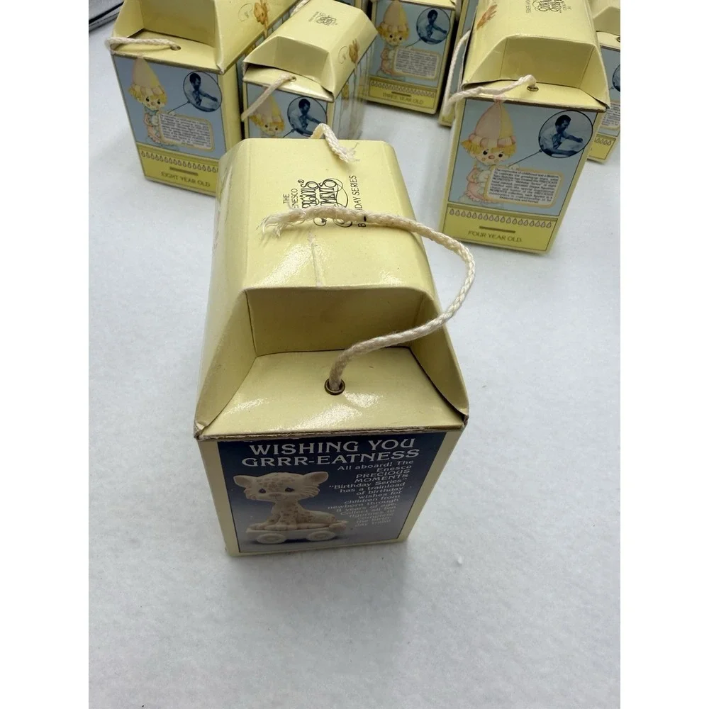Enesco Precious Moments Birthday Train Newborn - 8‎ Yrs old & Clown VTG 1985